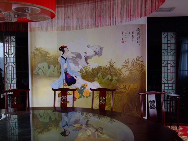 长沙馨悦酒店壁画、墙绘